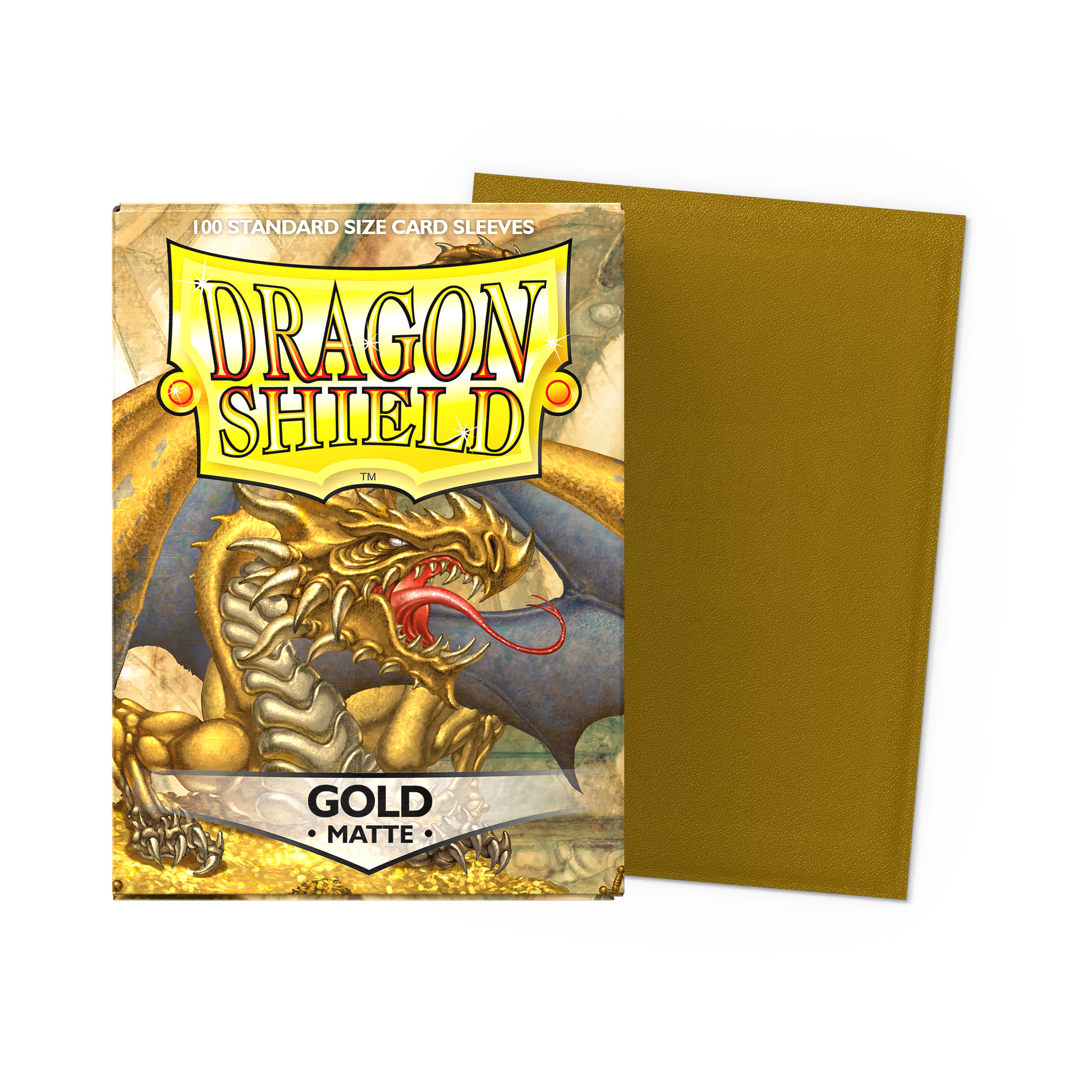 Gold - Matte Sleeves - Standard Size - Dragon Shield
